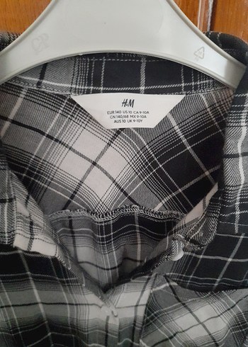 H&M kız çocuk Pamuklu Gömlek - Görsel 2