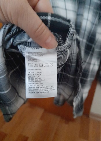 H&M kız çocuk Pamuklu Gömlek - Görsel 6