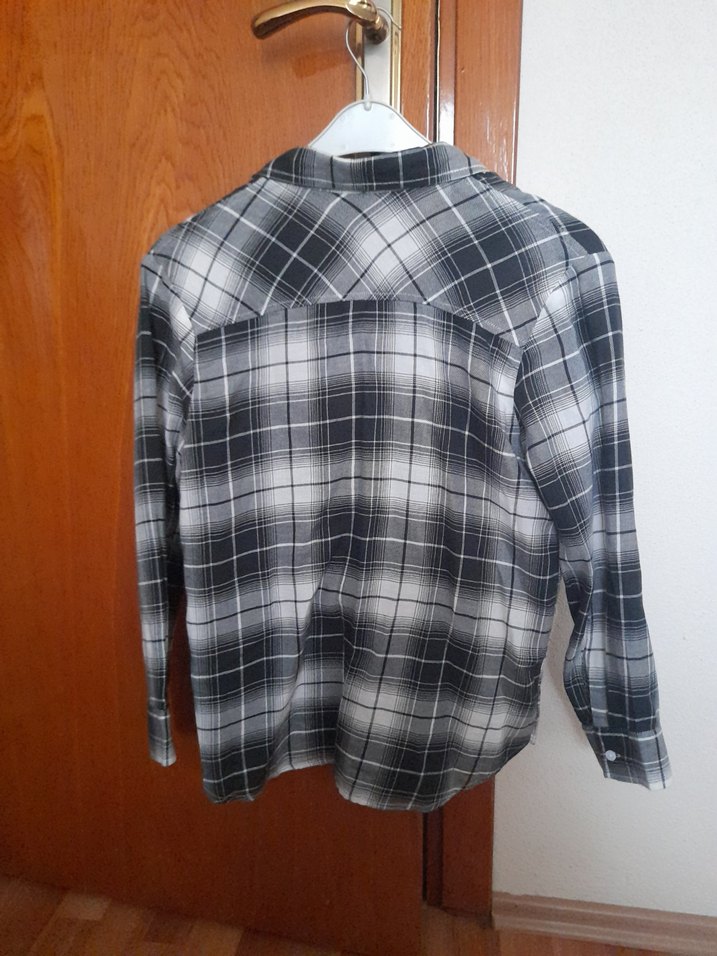 H&M kız çocuk Pamuklu Gömlek - Görsel 4