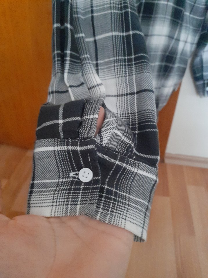 H&M kız çocuk Pamuklu Gömlek - Görsel 5