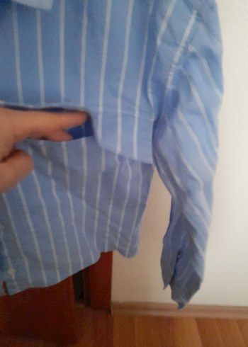 Koton Mavi Çizgili Kız Çocuk Gömlek - Görsel 2