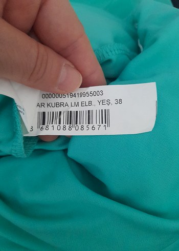 LIMON company yeşil V Yaka Midi Elbise - Görsel 5