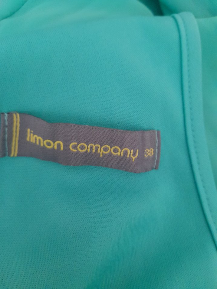 LIMON company yeşil V Yaka Midi Elbise - Görsel 4