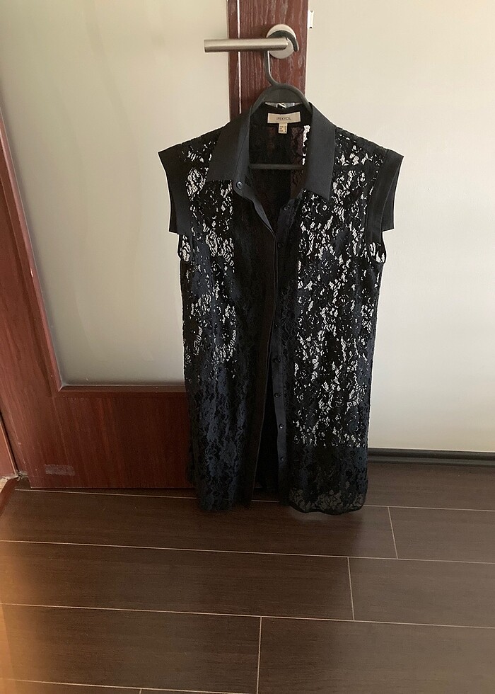 Dantel mini elbise - Görsel 4