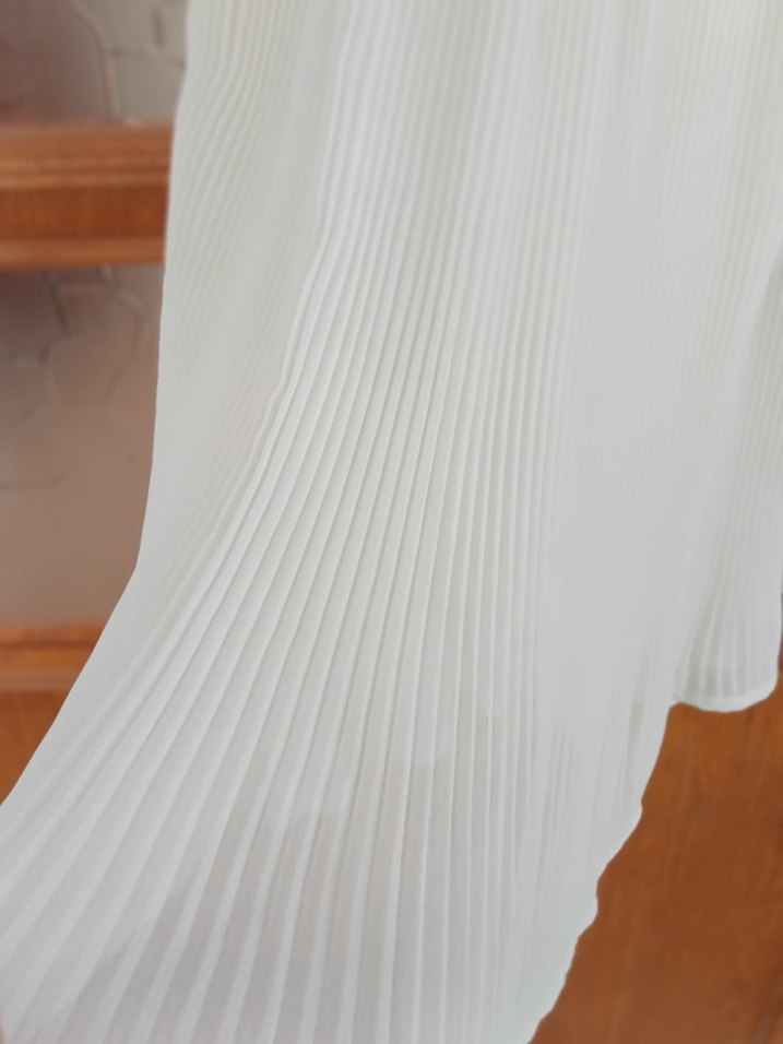 Beyaz Çiçek Desenli mini etek - Görsel 3