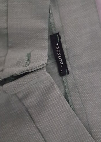 Gri Midi Kadın Kumaş Pantolon - Görsel 3