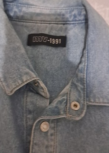 mavi Kısa Kollu Denim Ceket - Görsel 2