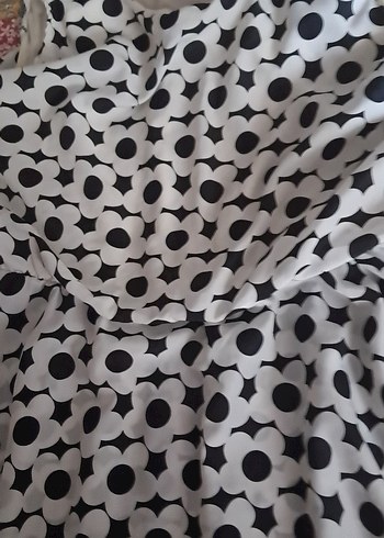 V Yaka Puantiyeli Midi Bohem Elbise - Görsel 2