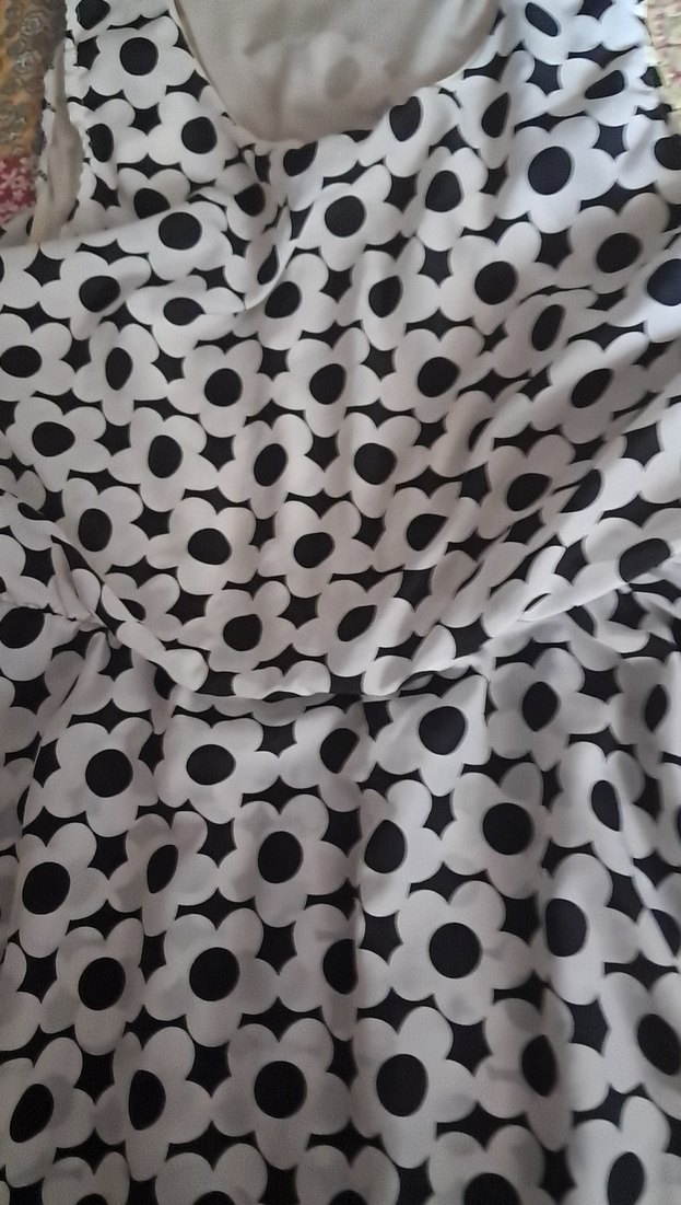 V Yaka Puantiyeli Midi Bohem Elbise - Görsel 2