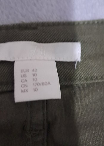 Kadın Haki Keten Midi Kumaş Pantolon - Görsel 2