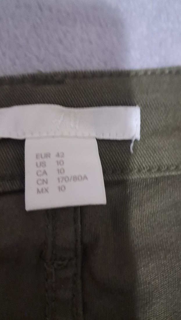 Kadın Haki Keten Midi Kumaş Pantolon - Görsel 2