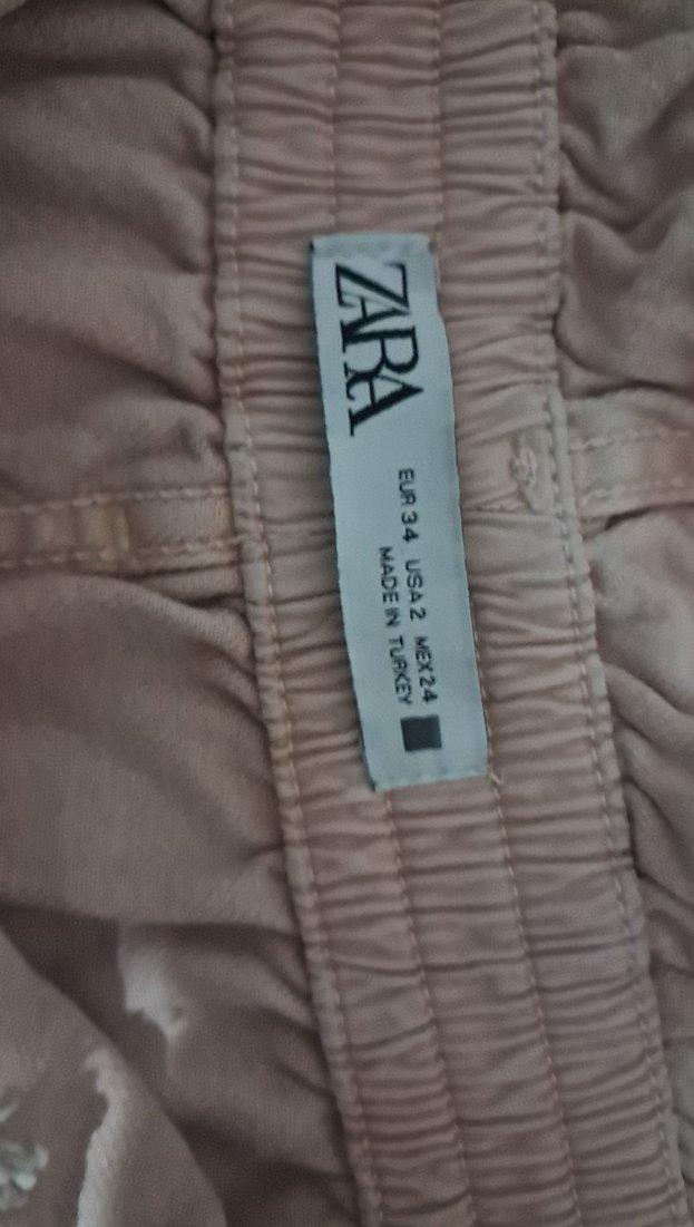 Düğmeli Bej Yüksek Bel Mini Kot Şort - Görsel 2