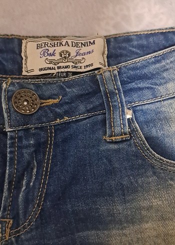 Bohem Mini Kot Şort, Düğmeli, Yırtık Detaylı - Görsel 2