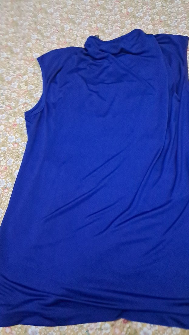 Lacivert Kadın Hamile Kolsuz Bluz - Görsel 4