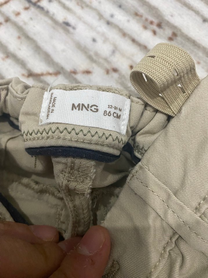 Bej Erkek Çocuk Regular Fit Düğmeli Pantolon - Görsel 2