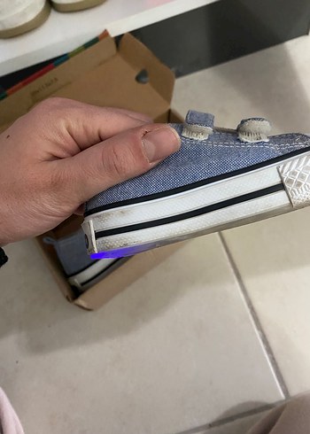 Çift Bantlı Erkek Çocuk Kot Spor Ayakkabı - Görsel 3