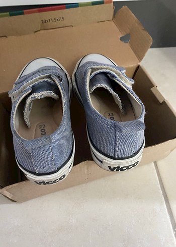 Çift Bantlı Erkek Çocuk Kot Spor Ayakkabı - Görsel 2