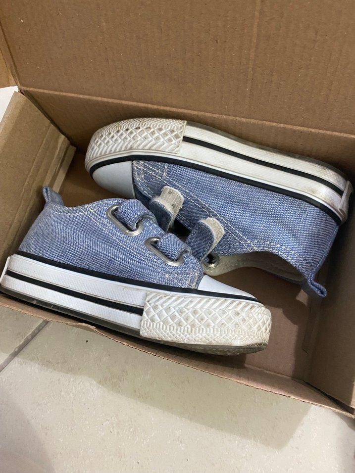 Çift Bantlı Erkek Çocuk Kot Spor Ayakkabı - Görsel 5