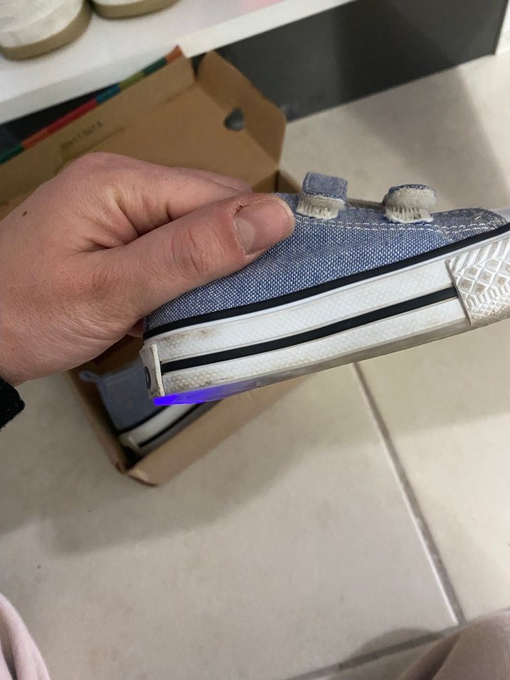 Çift Bantlı Erkek Çocuk Kot Spor Ayakkabı - Görsel 3