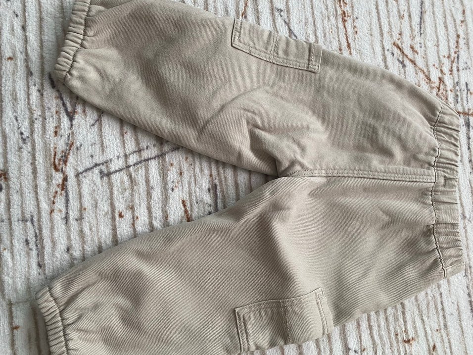 Düğmeli Bej Erkek Çocuk Rahat Pantolon - Görsel 2