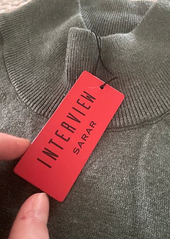 Haki yeşil erkek triko sarar marka - Görsel 2