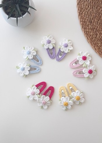 Çiçekli Çocuk Toka Seti - Görsel 3