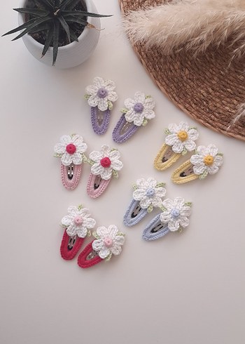 Çiçekli Çocuk Toka Seti - Görsel 2