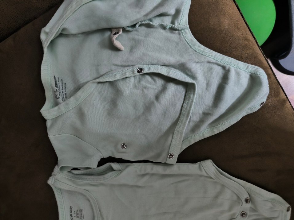 Yeşil Bebek Kolsuz ve Kısa Kollu Body Zıbın Seti - Görsel 5