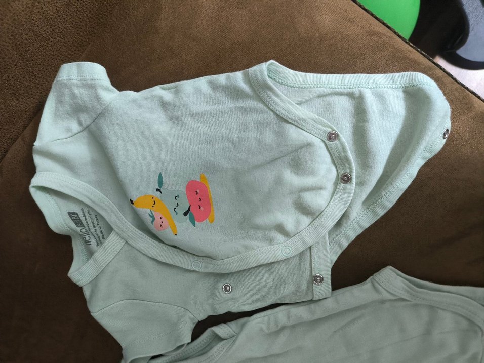 Yeşil Bebek Kolsuz ve Kısa Kollu Body Zıbın Seti - Görsel 4