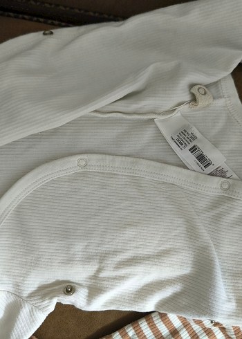 Lcw Kahverengi Çizgili ve Beyaz Erkek Bebek Body - Görsel 4