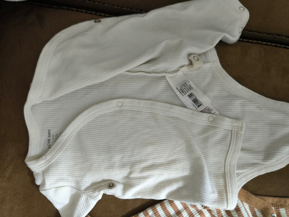 Lcw Kahverengi Çizgili ve Beyaz Erkek Bebek Body - Görsel 4