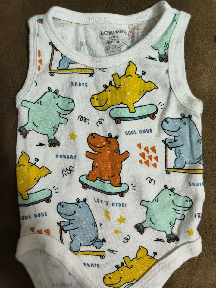Lcw yenidogan Kolsuz Bebek Body, Baskılı ve Pamuklu - Görsel 2