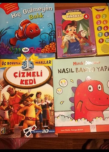 çocuk hikaye kitaplari 4 adet ve pijamask puzzle