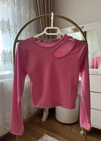 Pembe Uzun Kollu Bluz