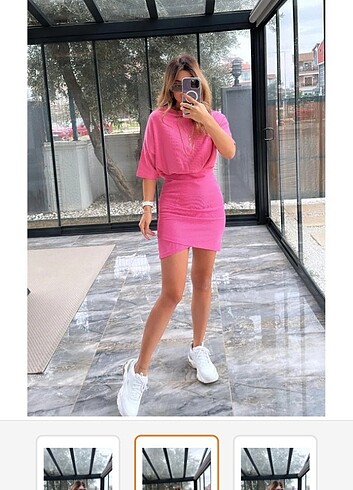 Yazlık günlük pembe elbise
