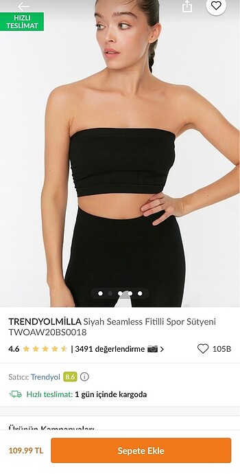 trendyolmilla fitilli spor sütyeni