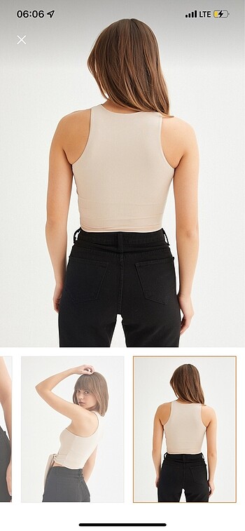 36 Beden ten rengi Renk Açelya Okçu crop bluz