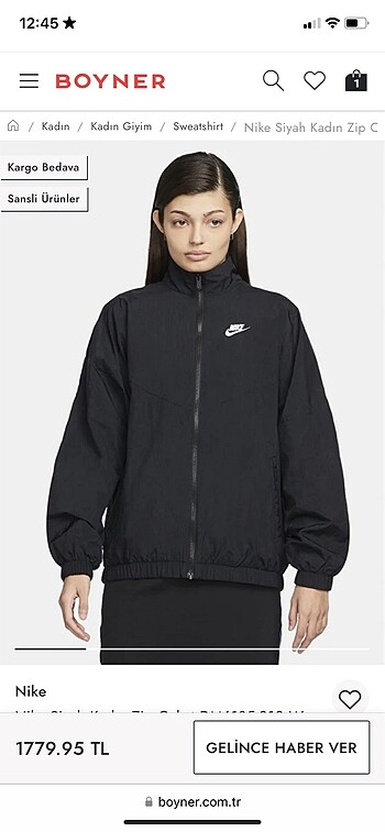 nike orijinal ceket