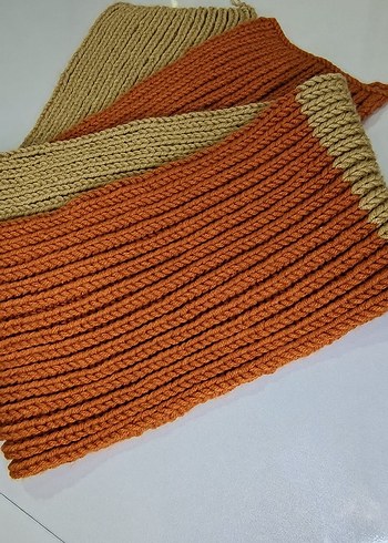 Renkli Örgü Bohem Kadın Atkı - Görsel 6