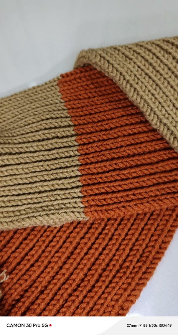 Renkli Örgü Bohem Kadın Atkı - Görsel 4