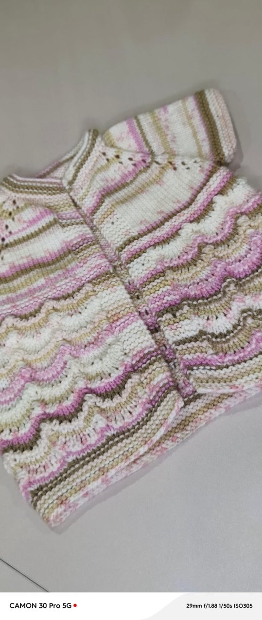 Kız Çocuk Bohem Örgü Kısa Kollu Hırka - Görsel 4