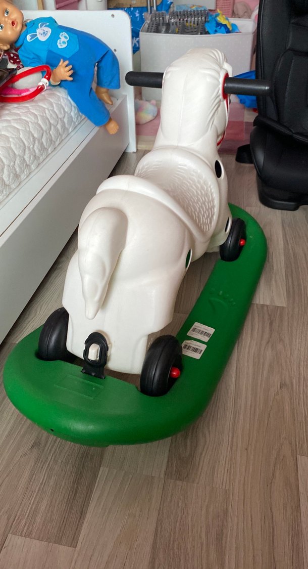 Beyaz Atlı Sallanan Oyuncak - Görsel 3