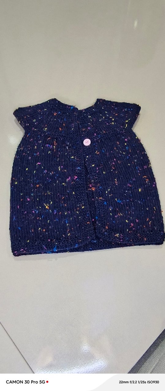 Renkli Örgü Kız Çocuk Kolsuz Hırka - Yelek - Görsel 3