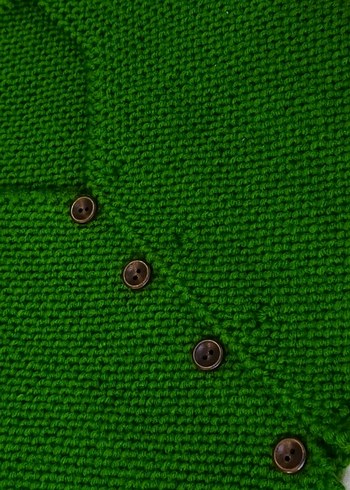 Erkek Çocuk Yeşil Örgü Yelek - Görsel 2