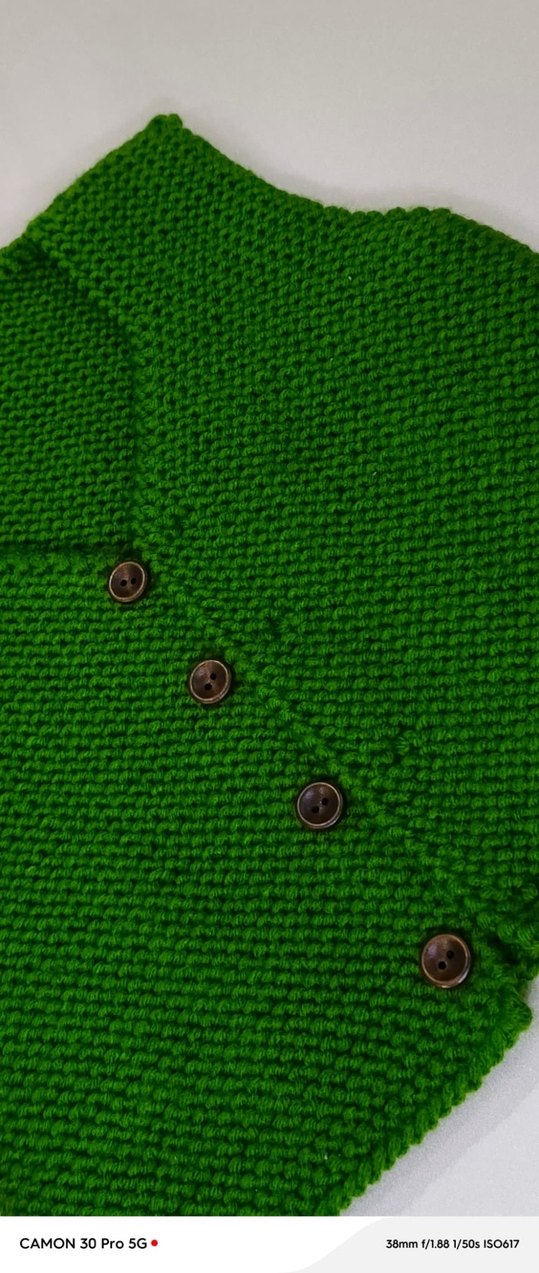 Erkek Çocuk Yeşil Örgü Yelek - Görsel 2