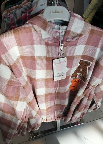 Mor Kareli Kapüşonlu Kadın Örgü Gömlek 10/14 yaş - Görsel 2