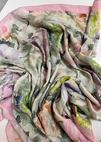 Gri Bohem Drapeli Kadın Şal - Görsel 4