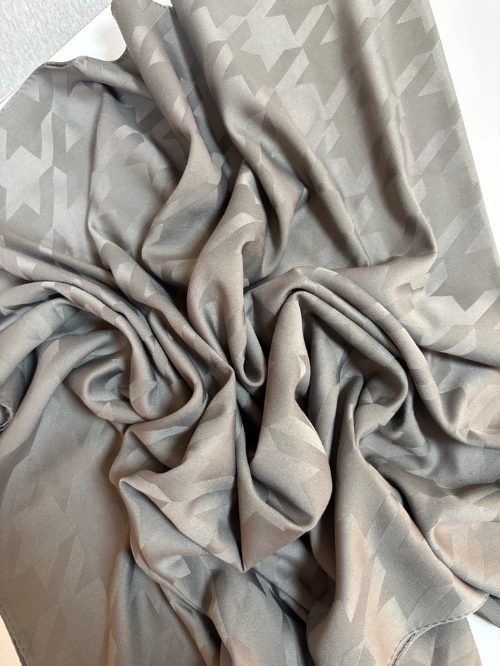 Gri Bohem Drapeli Kadın Şal - Görsel 3