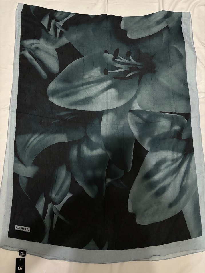 Zambak desenli  Desenli şal - Görsel 4