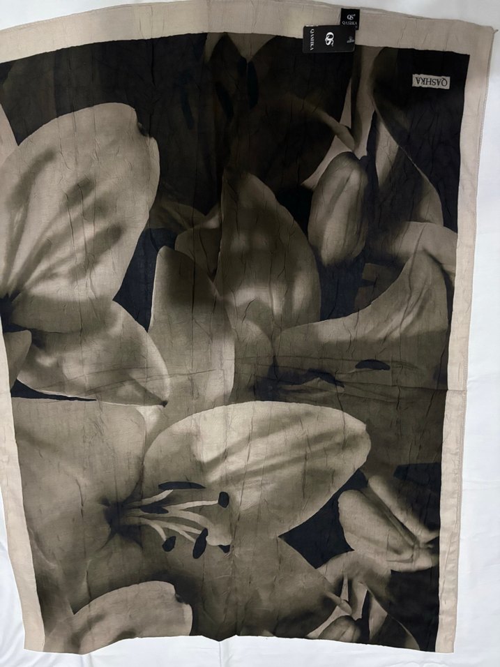 Zambak desenli  Desenli şal - Görsel 5